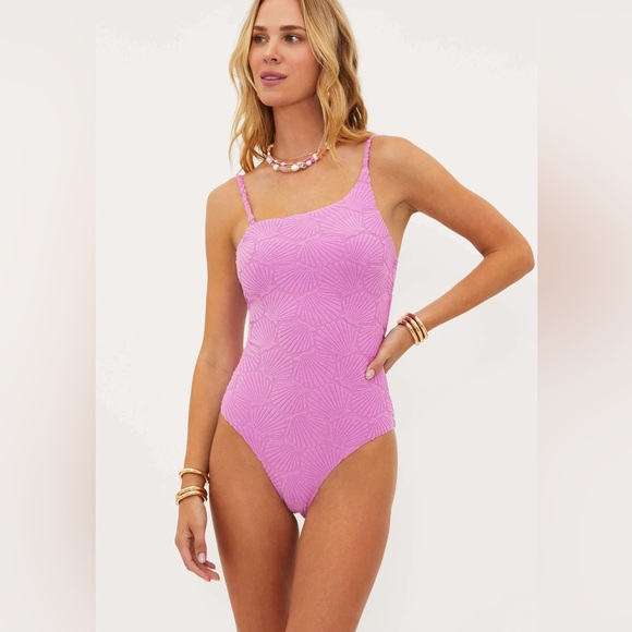 Beach Riot Other - Beach Riot Athena Shell Pink One Piece
